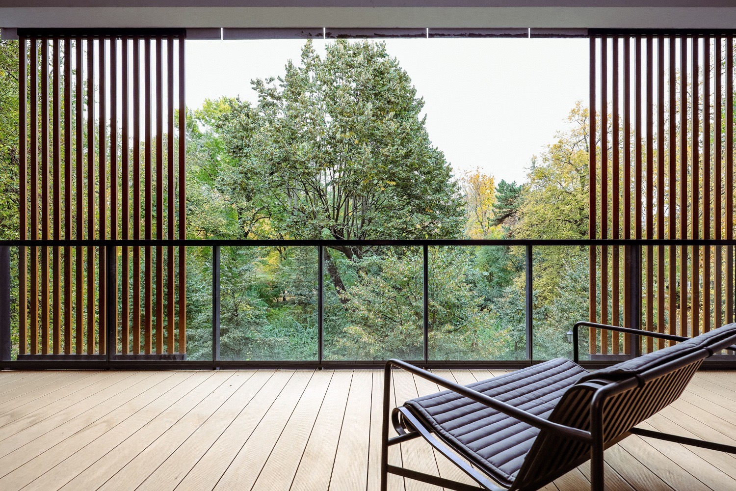 Private terrace overlooking the park